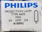 Preview: 10x Philips Hallogen Projektion Lampe Typ 6605 G4 Sockel 6V 10W 410092 Focusline