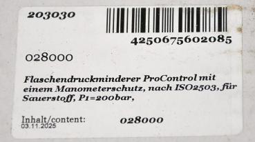 Preview: GCE Druckminderer Sauerstoff ProControl Druckregler Autogen Scchneidbrenner