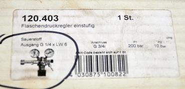 Preview: EWO 120.403 Flaschendruckminderer Sauerstoff Formiergas Schneidbrenner Autogen