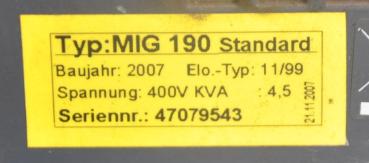 Posten TECHNOLIT MIG 190 MIG MAG / CO2 Schutzgas Schweißgerät Ersatzteilspender