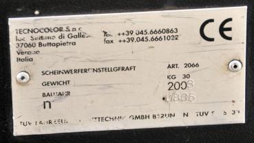 Preview: Scheinwerfereinstellgerät Tecnocolor Longus 2066 Lichteinstellgerät Scheinwerfer