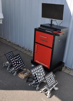 3D Achsmessstand John Bean Visualiner 3D2 Achsvermessung Daten 2025 Wandmontage