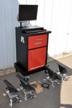 3D Achsmessstand John Bean Visualiner 3D2 Achsvermessung Daten 2025 Wandmontage