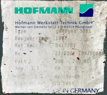Wuchtmaschine HOFMANN Geodyna 5001 Reifenwuchtmaschine Auswuchtmasche Wuchte
