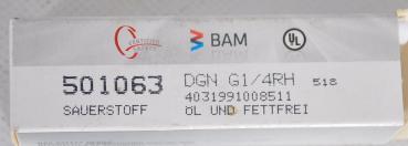 Technolit BAM Sauerstoff 501063 DGN G1-4RH Rückschlagsicherung Rückbrennschutz