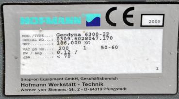 HOFMANN Geodyna 6300 -2P Auswuchtmaschine Powerclamp Wuchte Reifenwuchtmaschine