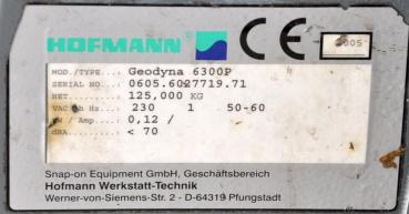 HOFMANN Geodyna 6300 P Auswuchtmaschine Reifenwuchtmaschine Powerclamp Wuchte