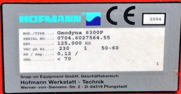 HOFMANN Geodyna 6300 P Auswuchtmaschine Powerclamp Wuchte Reifenwuchtmaschine