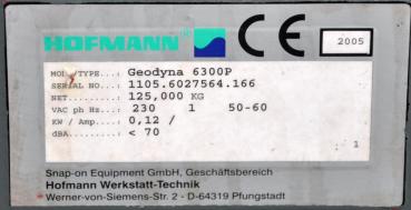 HOFMANN Geodyna 6300 P Auswuchtmaschine Reifenwuchtmaschine Powerclamp Wuchte