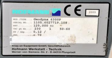HOFMANN Geodyna 6300 P Auswuchtmaschine Reifenwuchtmaschine Powerclamp Wuchte
