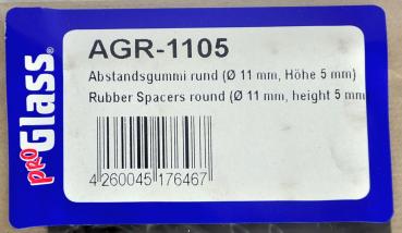 ProGlass AGR 1105 Abstandsgummi Gummifüsse 11x5mm Matte 55 Stück Glasreparatur