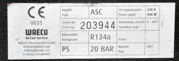 WAECO ASC 2000 R134a AirCon Klimaservicegerät Klimaservice Servicegerät VAS6381a