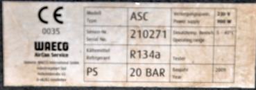 WAECO ASC 2000 R134a AirCon Klimaservicegerät Klimaservice Servicegerät VAS6381a