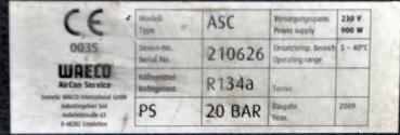 WAECO ASC 2000 R134a AirCon Klimaservicegerät Klimaservice Servicegerät VAS6381a