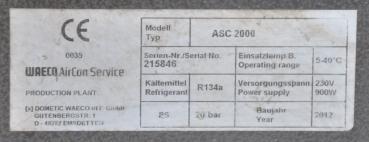 WAECO ASC 2000 R134a AirCon Klimaservicegerät Klimaservice Servicegerät VAS6381a