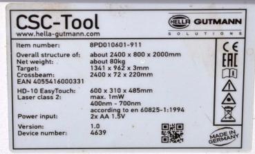 Hella Gutmann Kamera & Sensor Kalibrationsgerät ADAS CSC Tool Justagegerät