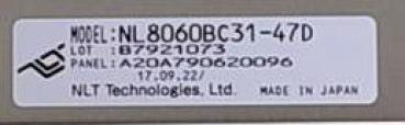 NEC NL8060BC31-47D Display LCD 12.1 " Farbdisplay 800 x 600 Monitor Bildschirm