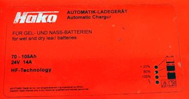 Hako Hakomatik Nassscheuermaschine Ladegerät Automatikladegerät 70-100Ah 24V 14A