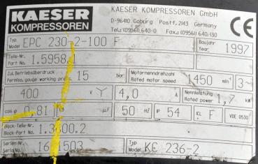 KAESER Kolbenkompressor EUROCOMP EPC 230-2-100 Kompressor Werkstattkompressor