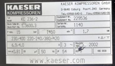 Kolbenkompressor KAESER EUROCOMP EPC 230-2-100 Werkstattkompressor Kompressor