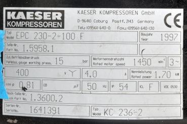 Kolbenkompressor KAESER EUROCOMP EPC 230-2-100 Kompressor Werkstattkompressor