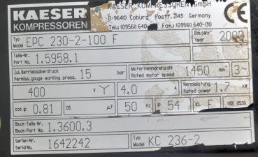 KAESER Kolbenkompressor EUROCOMP EPC 230-2-100 Kompressor Werkstattkompressor