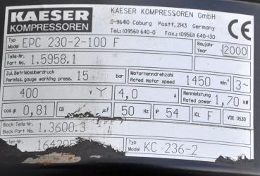 KAESER Kolbenkompressor EUROCOMP EPC 230-2-100 Kompressor Werkstattkompressor