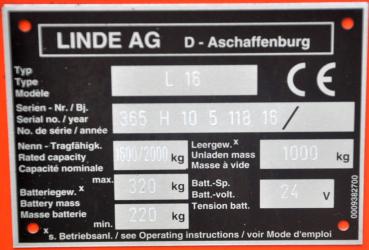 Linde L 165 Triplex 1,6To Hubwagen Deichselstapler Hochhubwagen Hubhöhe: 4316 mm