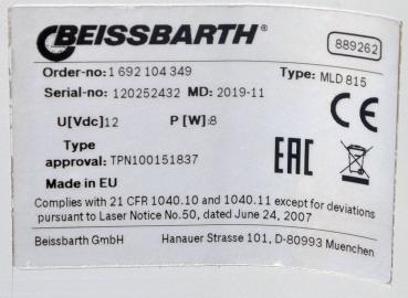 Beissbarth MLD 815 Scheinwerfereinstellgerät LASEREINHEIT Lichteinstellgerät LED