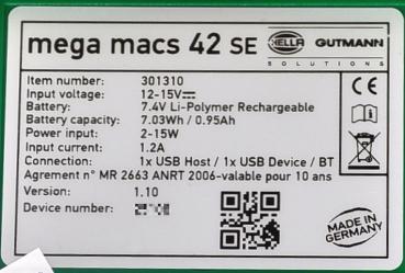 Hella Gutmann Mega Macs MM42 SE Diagnosegerät Update V81 OBD Tester VCI Docking