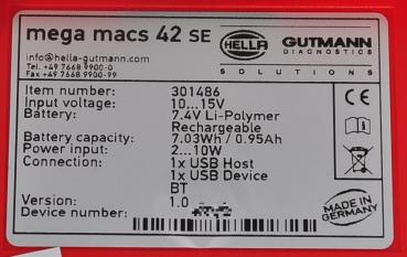 Hella Gutmann Mega Macs MM42 SE Diagnosegerät Update V81 OBD Tester VCI Docking