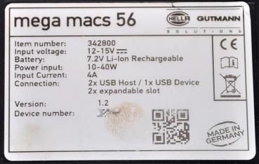 Hella Gutmann Mega Macs MM56 Diagnosegerät aktuell Update V82 OBD Tester HG VCI