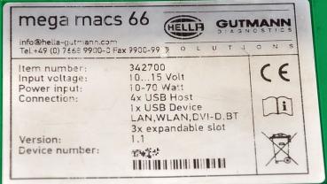 Hella Gutmann Mega Macs MM 66 Diagnosegerät Update V70 OBD Tester VCI Scanner