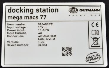 Hella Gutmann Mega Macs MM77 Diagnosegerät aktuell Update V82 OBD HG VCI Docking