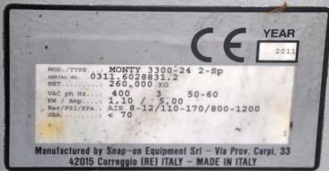 Hofmann MONTY 3300 Montiermaschine Reifenmontiermaschine Reifenwechselmaschine