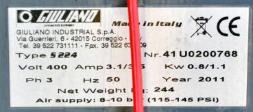 Reifenmontiermaschine GIULIANO S224 Montiermaschine Reifenwechselmaschine