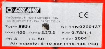 Reifenmontiermaschine GIULIANO S231 PAX Runflat Hilfsarm Reifenwechselmaschine