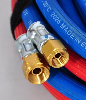 Preview: Semperit GOX Zwillingsschlauch Sauerstoff Acetylen ISO 3821 Autogenschlauch