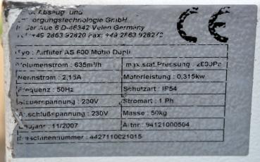 Lackierabsaugung TEKA Airfilter AS600 Motip Dupli Lackierfilter Smart Repair