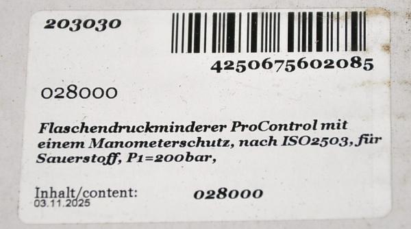 GCE Druckminderer Sauerstoff ProControl Druckregler Autogen Scchneidbrenner