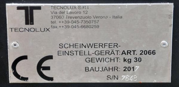 Tecnocolor Longus 2066 Scheinwerfereinstellgerät Lichteinstellgerät Scheinwerfer