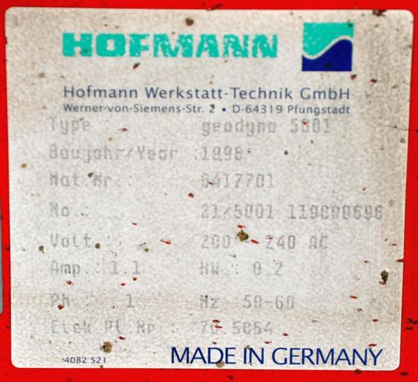 Reifenwuchtmaschine HOFMANN Geodyna 5001 Wuchtmaschine Auswuchtmasche Wuchte