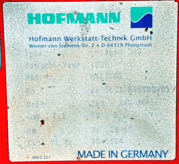 Wuchtmaschine HOFMANN Geodyna 5001 Reifenwuchtmaschine Auswuchtmasche Wuchte