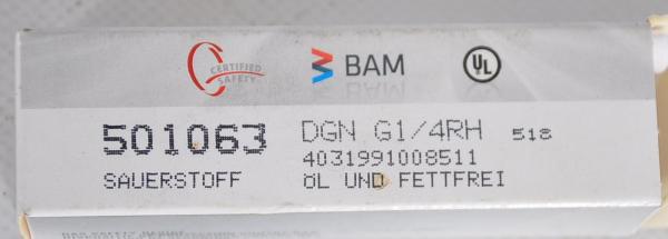 Technolit BAM Sauerstoff 501063 DGN G1-4RH Rückschlagsicherung Rückbrennschutz