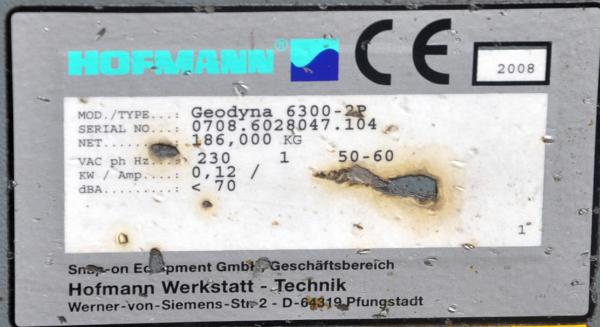 Reifenwuchtmaschine HOFMANN Geodyna 6300 2P Auswuchtmaschine Powerclamp Wuchte