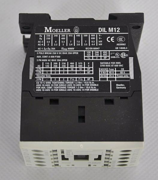 EATON DILM 12-10 Leistungsschütz Schütz Hebebühnen 3polig 3S +1S 5.5kW 230 V