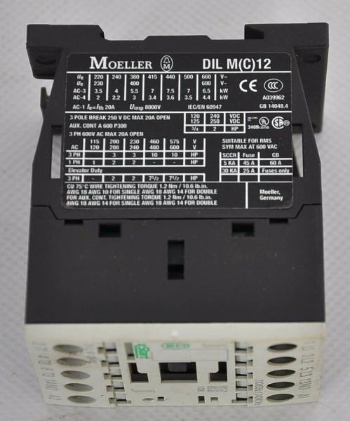 EATON DILM 12-10 Leistungsschütz Schütz Hebebühnen 3polig 3S +1S 5.5kW 230V