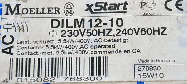 EATON DILM 12-10 Leistungsschütz Schütz Hebebühnen 3polig 3S +1S 5.5kW 230V