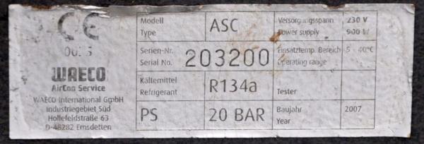 WAECO ASC 2000 R134a AirCon Klimaservicegerät Klimaservice Servicegerät VAS6381a