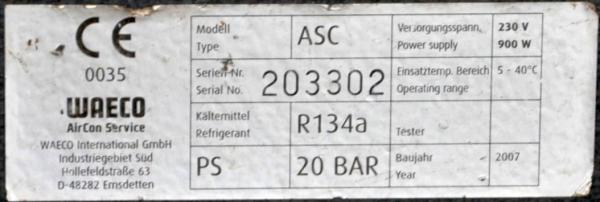 WAECO ASC 2000 R134a AirCon Klimaservicegerät Klimaservice Servicegerät VAS6381a
